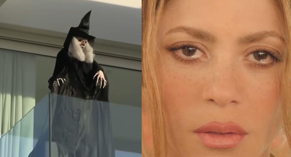 Shakira y la bruja de su balcón. Foto: Instagram @shakira