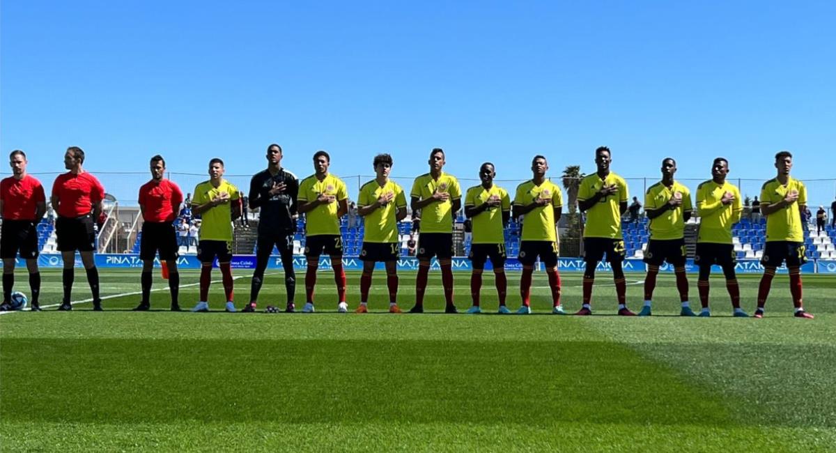 Colombia comenzó con derrota, su preparación al mundial sub20. Foto: Twitter @FCFSeleccionCol