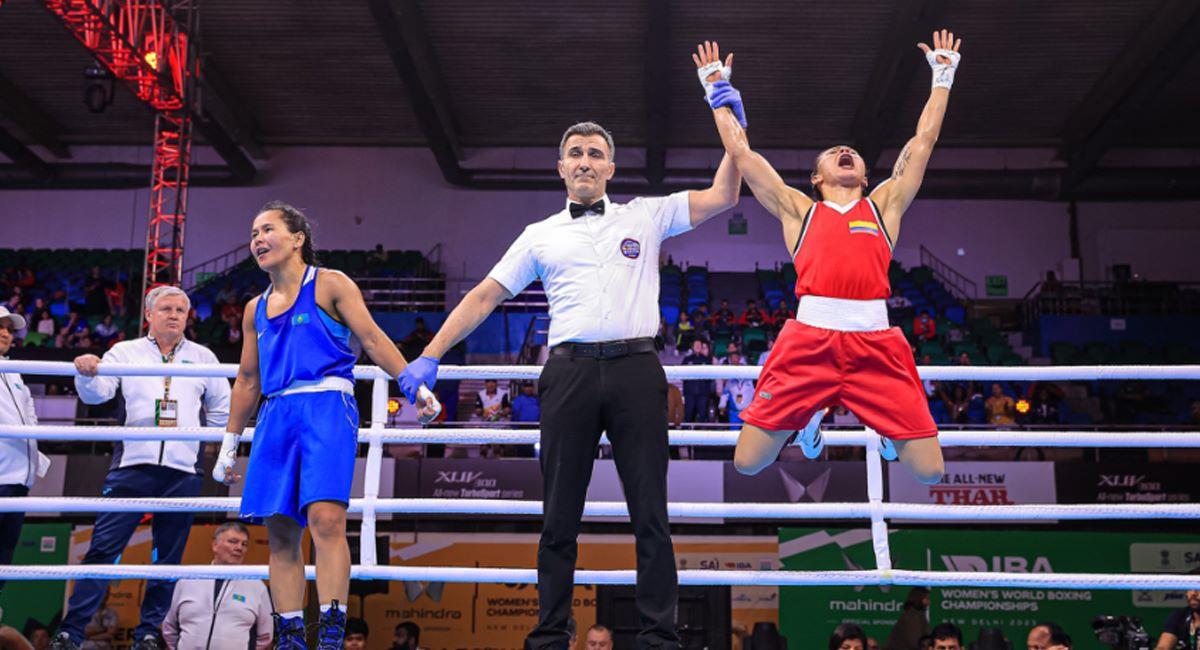 Jenny Arias avanzó a la gran final del Mundial de Boxeo. Foto: Twitter Ministerio Deporte
