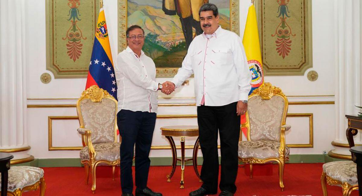Presidentes Gustavo Petro y Nicolás Maduro. Foto: Twitter Presidencia de la República