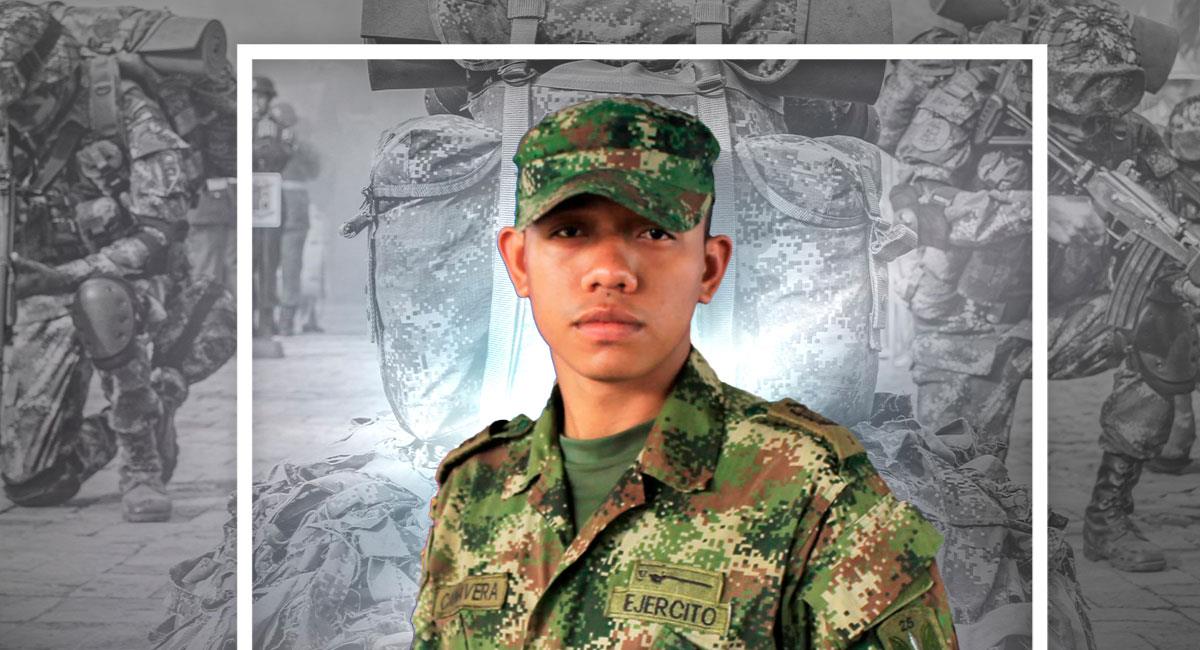 soldado profesional, Luis Enrique Cañavera Causil, fallece tras ataque del ELN. Foto: Twitter @COL_EJERCITO