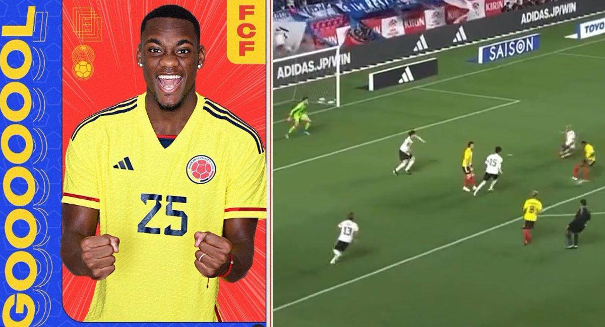 Vea el gol de Durán para Colombia ante Japón. Foto: Twitter Selección Colombia / Pipe Sierra