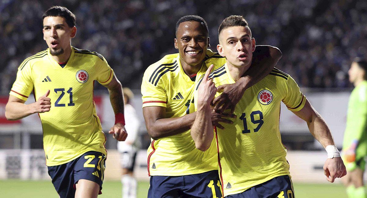 Rafael Santos Borré le dio el triunfo a la Selección Colombia ante Japón. Foto: EFE