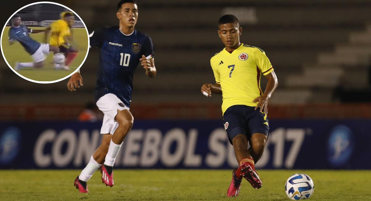 Colombia perdió frente a Ecuador pero esta jugada causó polémica. Foto: Facebook FCF