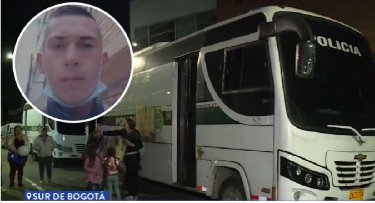Detenido aparece muerto dentro de bus de la Policía en Bosa
. Foto: Youtube Noticias Caracol