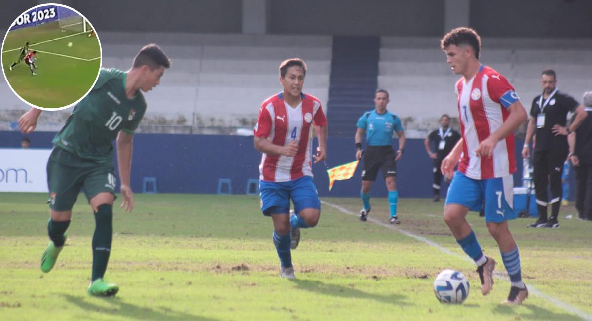 Rodrigo Villalba anotó el primero para Paraguay, frente a Bolivia. Foto: Twitter @Albirroja