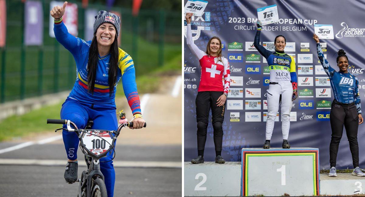 Mariana Pajón gana medalla de oro en Bélgica. Foto: Instagram Mariana Pajón