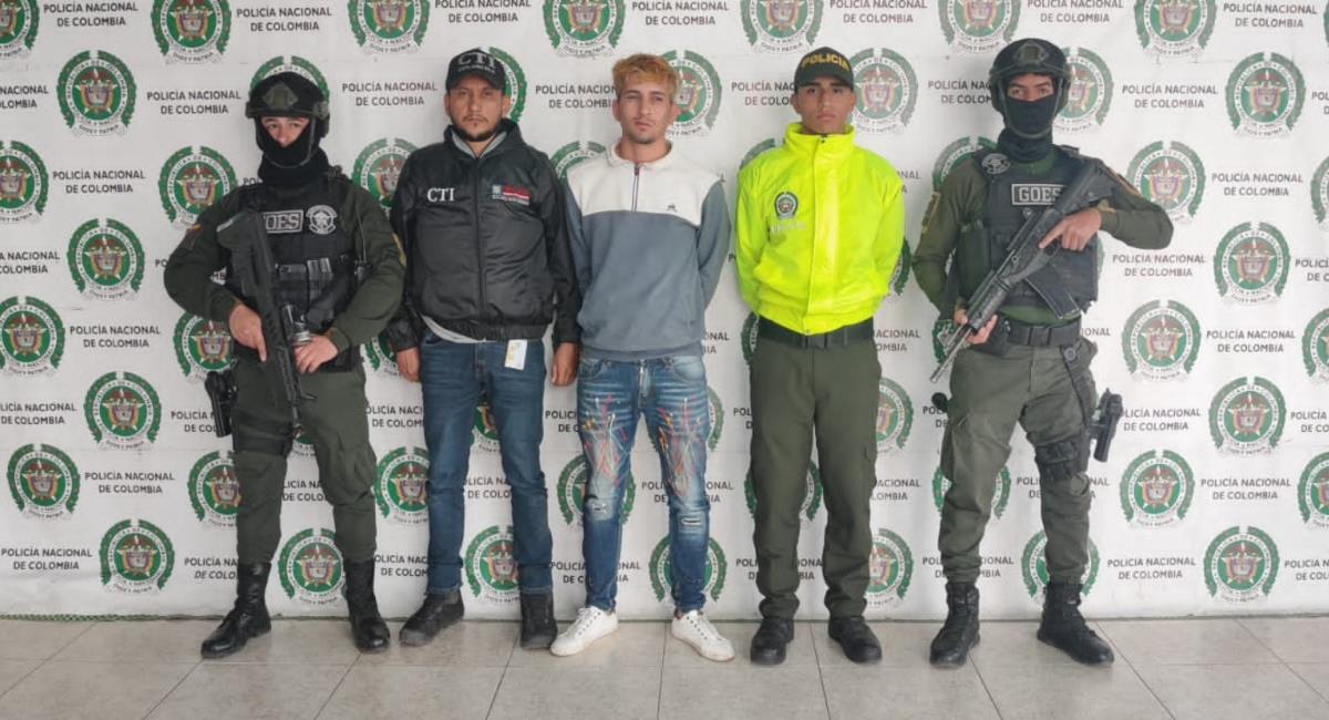 Capturan a delincuente que sembraba el miedo en Bucaramanga. Foto: Policía Nacional