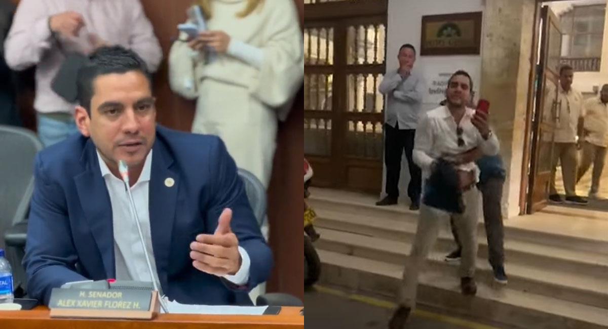 El senador Alex Florez protagonizó borracho un escándalo en septiembre de 2022. Foto: Twitter @AlexFlorez / Youtube