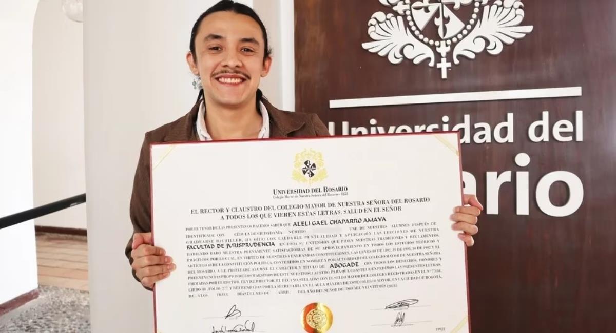 Abogade, el primer título profesional emitido a una persona No Binaria en Colombia. Foto: Universidad del Rosario