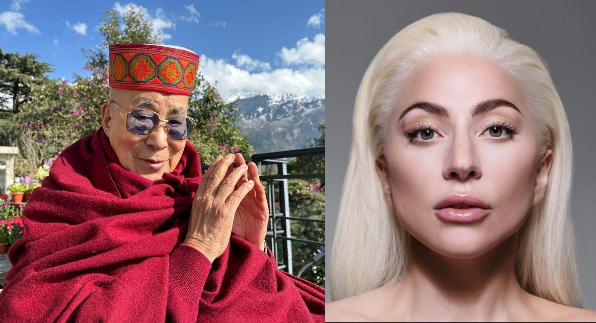 Dalai Lama junto a Lady Gaga. Foto: Twitter @DalaiLama @ladygaga