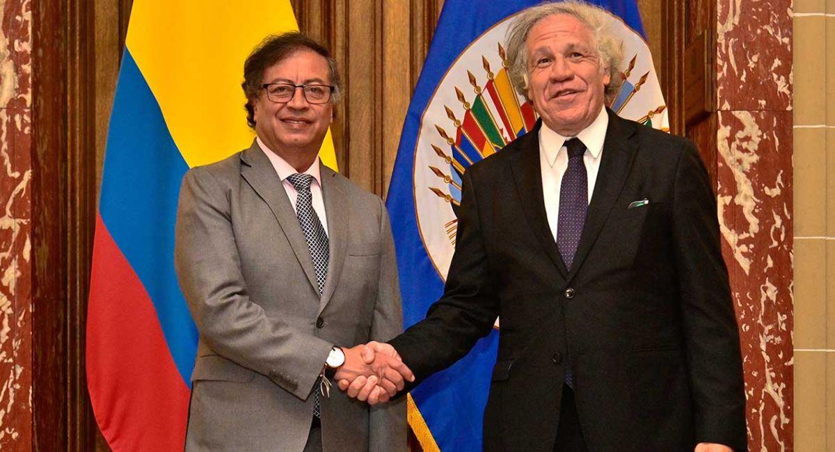 Presidente Gustavo Petro junto al Secretario de la OEA Luis Almagro. Foto: Twitter Cristian Garavito Cruz - Presidencia