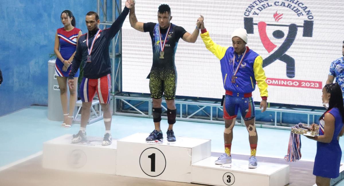 Luis Javier Mosquera, campeón de pesas en República Dominicana. Foto: Facebook Fedompesas