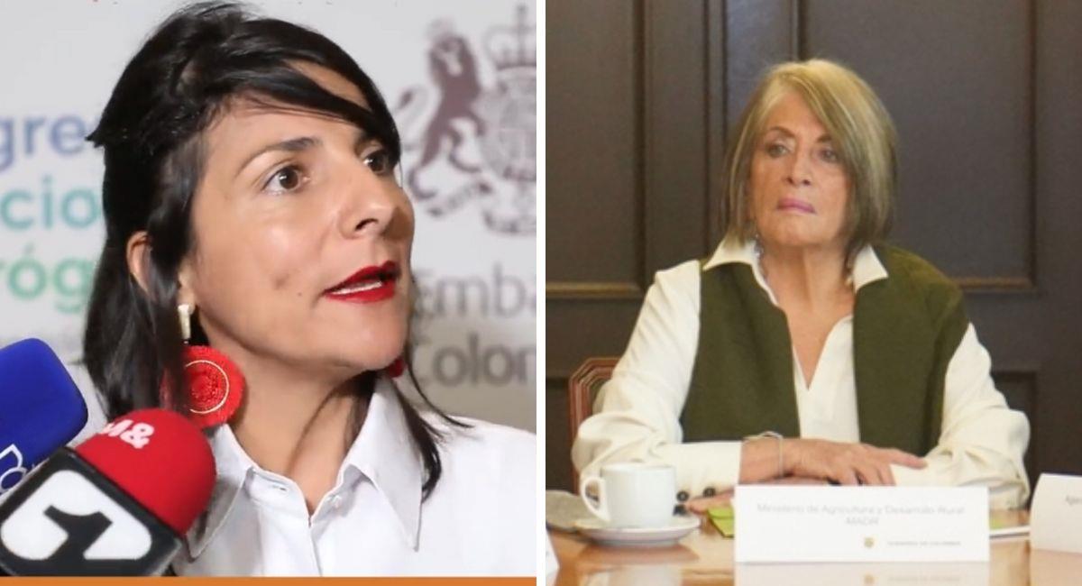 Ministras del Gobierno Petro. Irene Vélez y Cecilia López. Foto: Twitter @IreneVelezT / @CeciliaLopezM