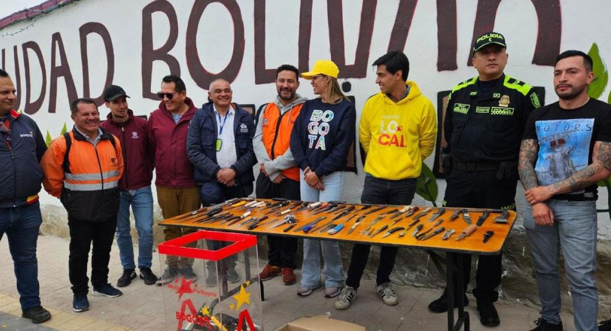 La jornada de desarme en Ciudad Bolívar. Foto: Twitter @SeguridadBOG