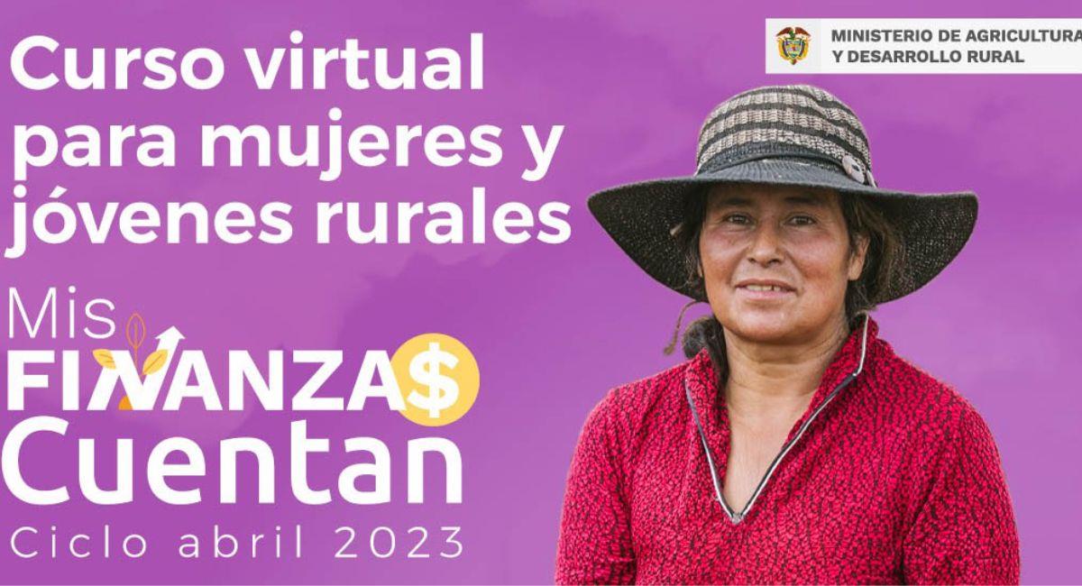 Mis Finanzas Cuentan es un curso virtual y gratuito del Ministerio de Agricultura y Desarrollo Rural para mujeres y jóvenes rurales. Foto: Facebook Minagriculturacol