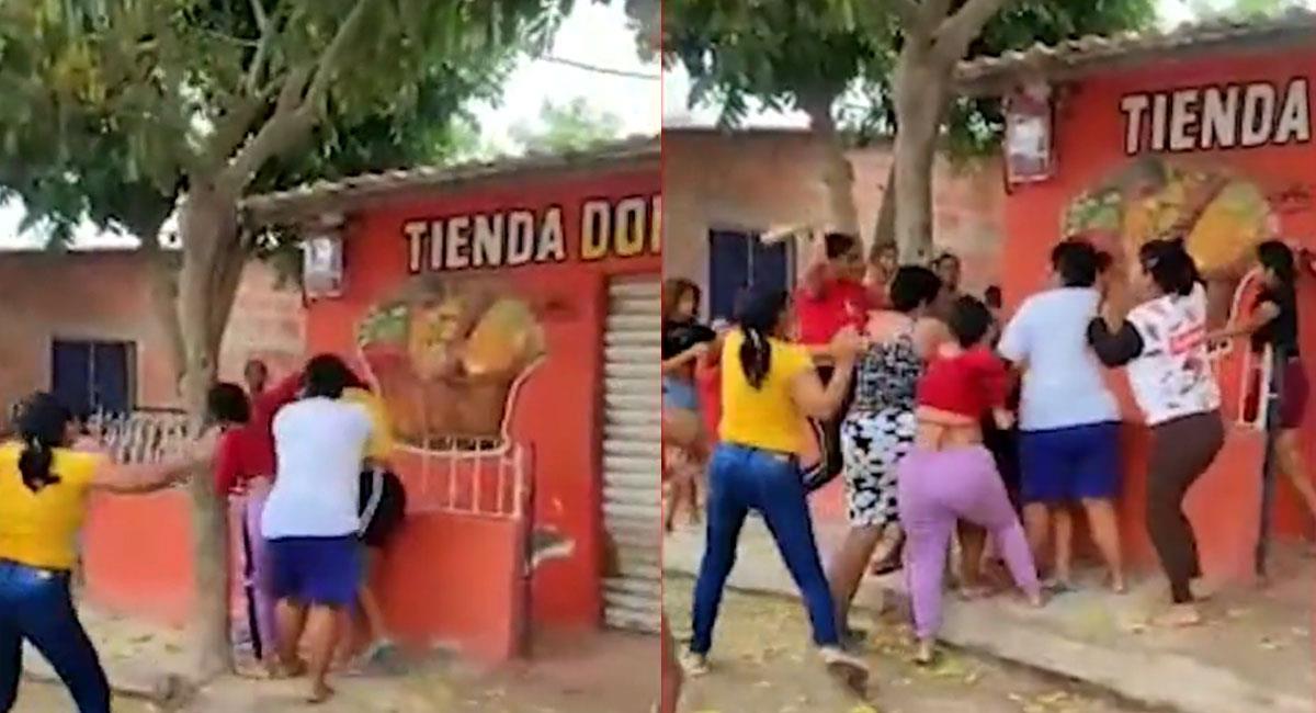 Una batalla campal entre mujeres se presentó en un barrio de Soledad en el Atlántico. Foto: Twitter @ctvbarranquilla