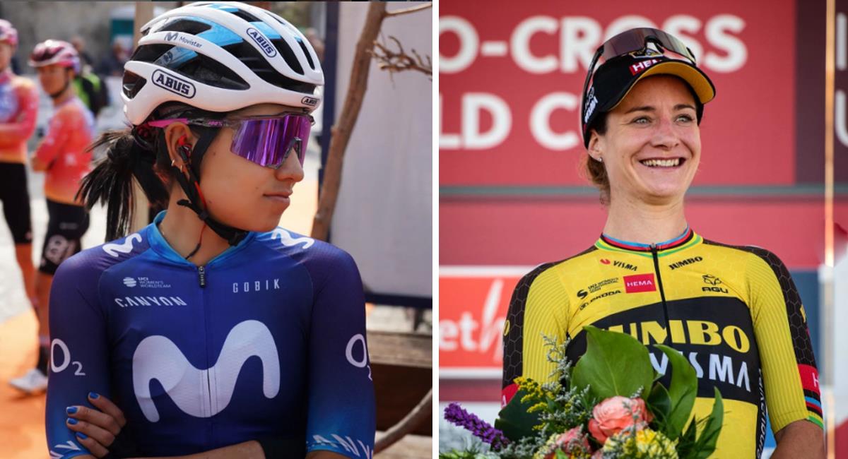Así van las colombianas en la clasificación general de la Vuelta a España Femenina. Foto: Instagram paulapb29 / Marianne Vos