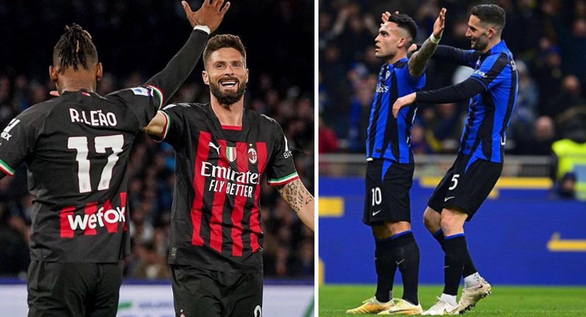 Sigue en vivo el partido entre AC Milán e Inter por la ida de las semifinales de la Champions League. Foto: Instagram Olivier Giroud / Lautaro Martínez