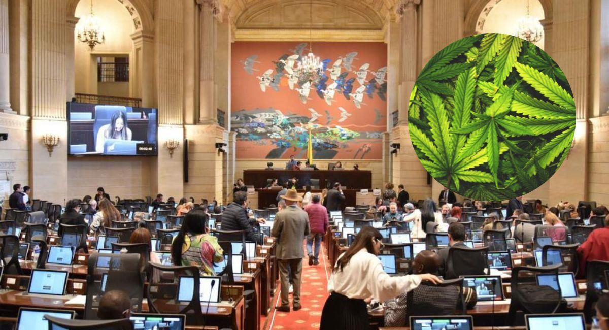 Proyecto de ley para legalizar el consumo recreativo del cannabis fue aprobado en sexto debate. Foto: Twitter Cámara de Representantes