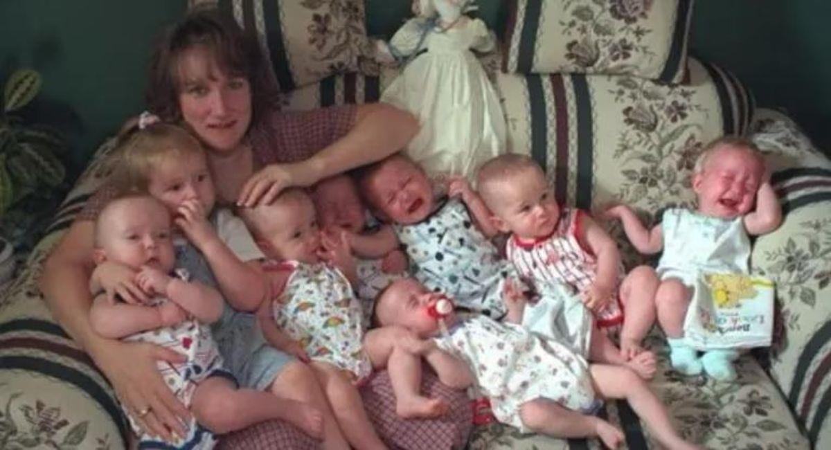 Mujer dio a luz a siete hijos en tiempo récord. Foto: Twitter