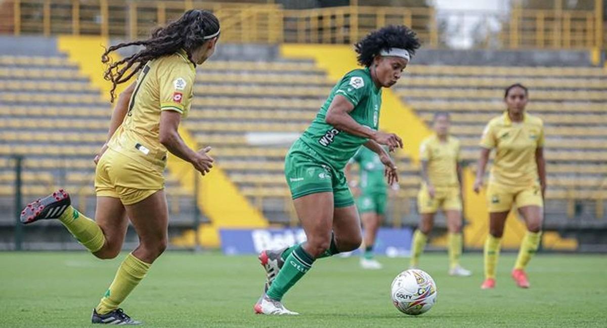 Yessica Rodríguez anotó triplete contra el Bucaramanga. Foto: Instagram @clubdeportivolaequidad