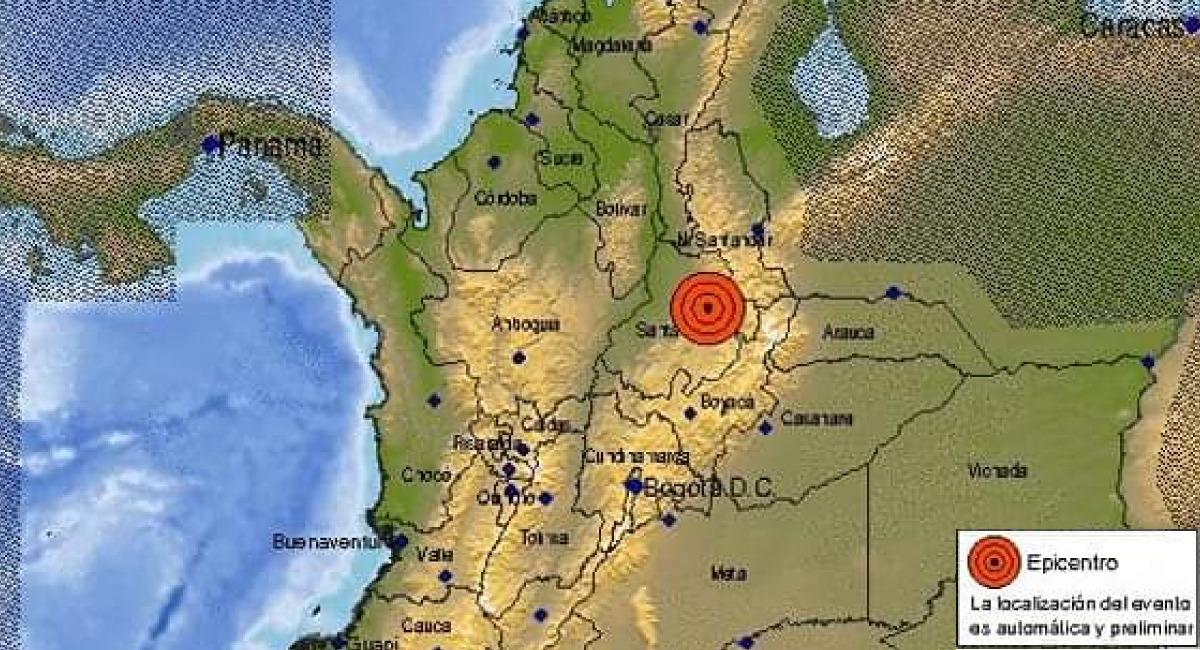 Colombia es un país de sismos. Foto: Twitter @sgcol