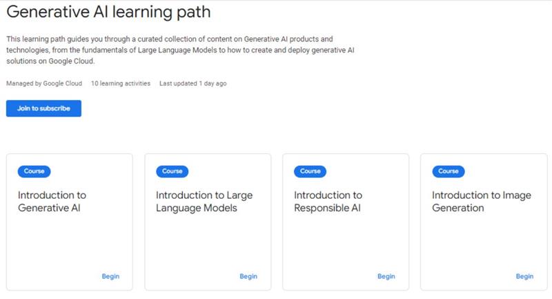 10 cursos gratuitos que ofrece Google sobre inteligencia artificial. Foto: Google 