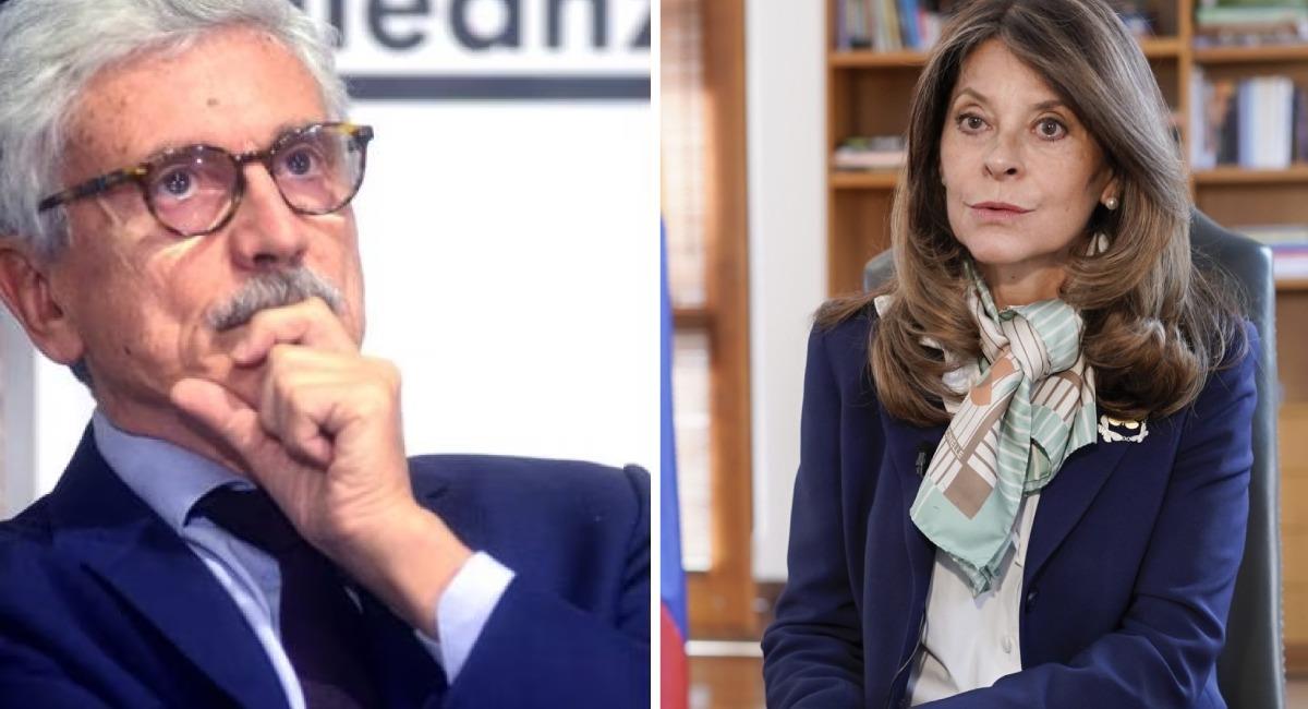 Marta L. Ramírez y Massimo D’Alema, investigados en Italia por venta de aviones a Colombia. Foto: Twitter