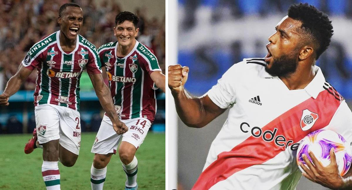 River Plate y Fluminense se medirán este miércoles en la fecha 5 de la Copa Libertadores. Foto: Instagram Jhon Arias / Miguel Borja