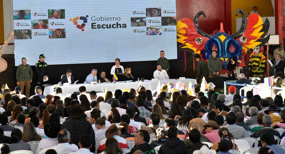 Jornada 'Gobierno Escucha' en Paz de Río, Boyacá. Foto: Presidencia de la Republica 