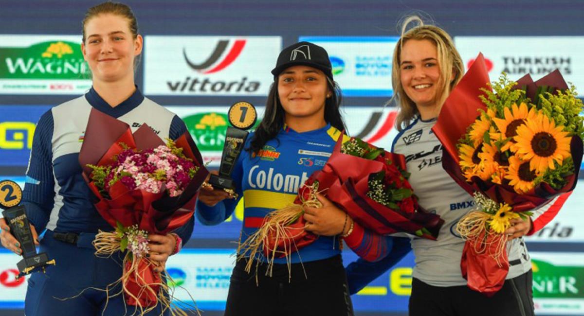Colombianos se destacaron en Copa Mundo de BMX. Foto: Facebook Federación COlombiana de Ciclismo