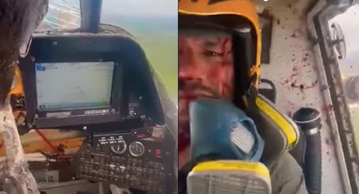 Un ave se incrustó en la cabina de un avión de pequeño tamaño en Ecuador. Foto: Youtube