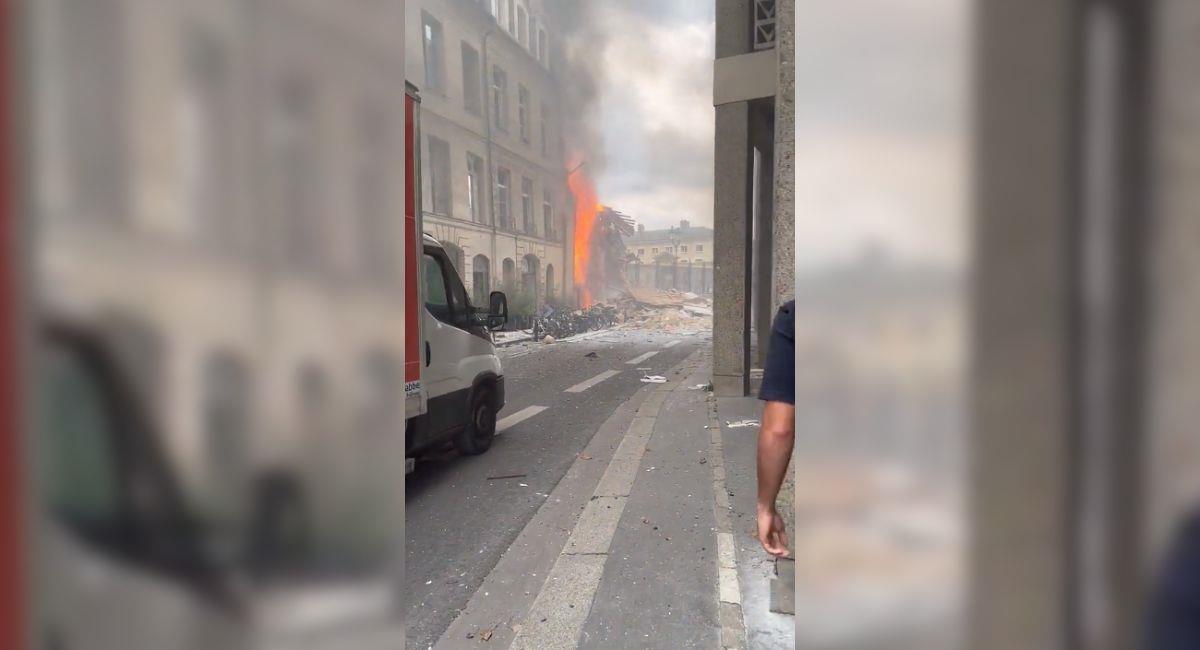 Explosión en París. Foto: Twitter @merybrodie