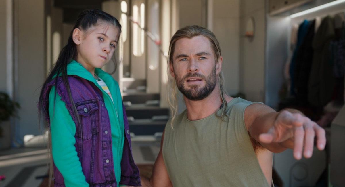 La hija de Chris Hemsworth apareció en "Thor Love And Thunder". Foto: Twitter @MarvelStudios