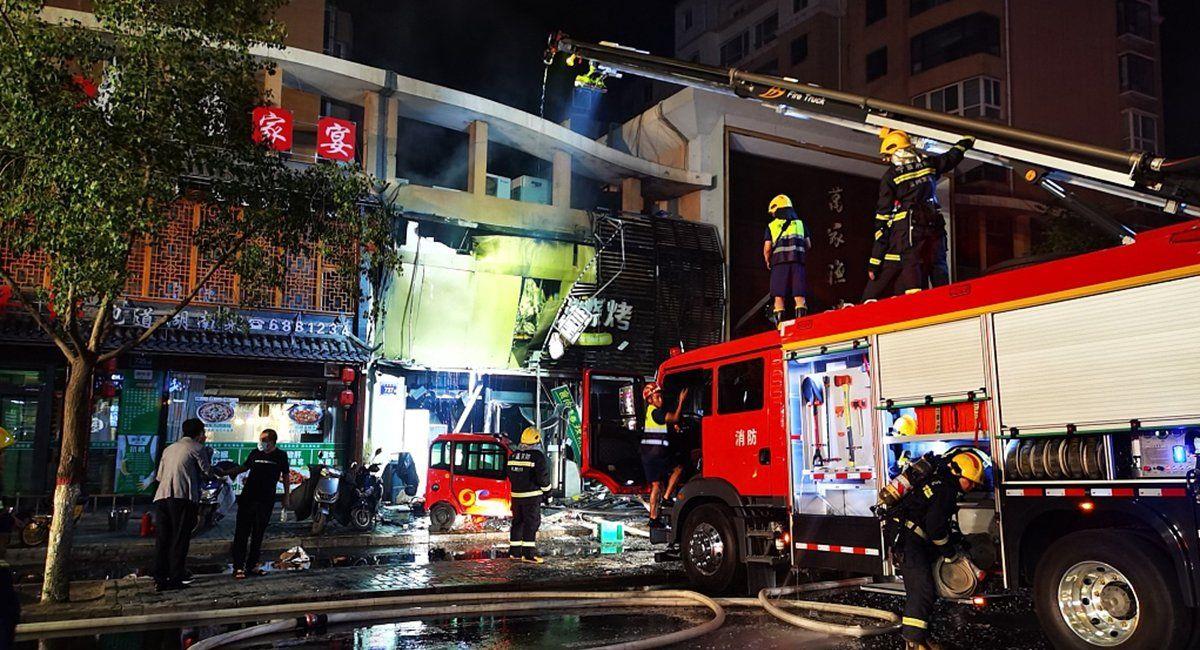 Explosión de restaurante en China. Foto: Twitter @zhang_heqing