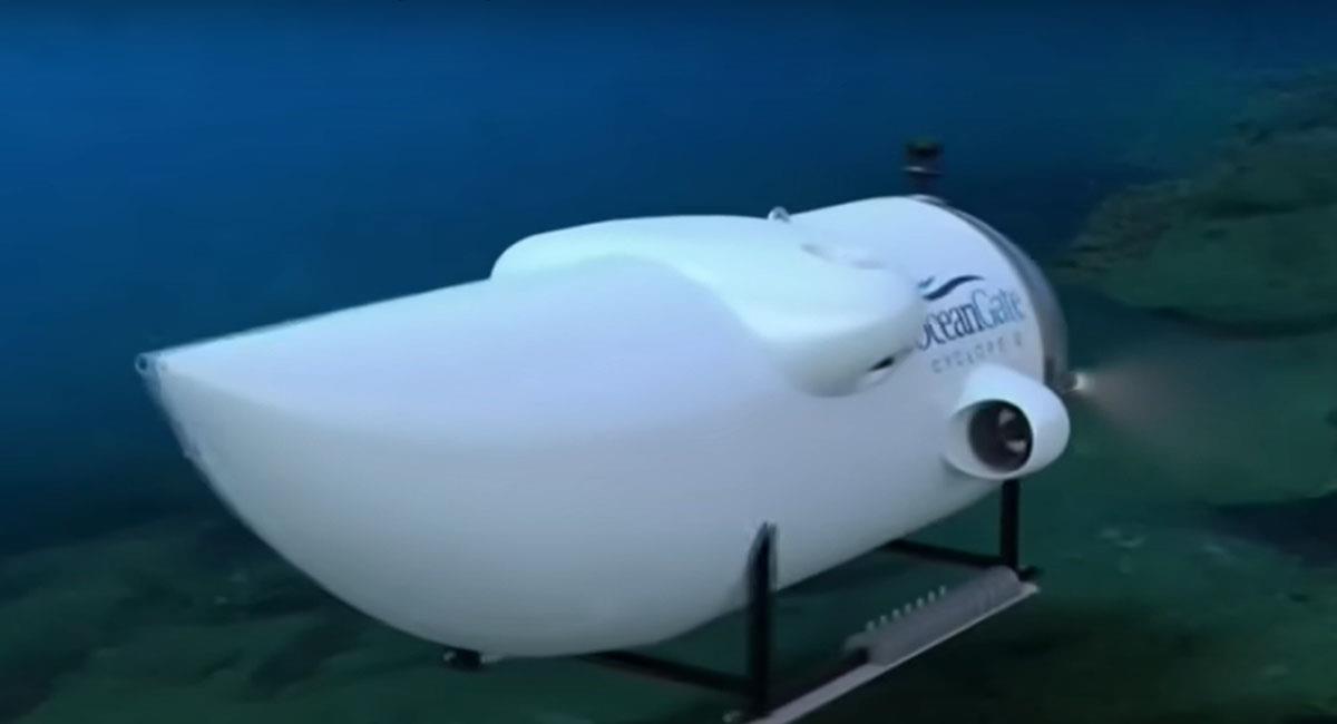 El pequeño submarino Titan de la empresa OceanGate pudo haber implosionado en el fondo del océano. Foto: Youtube