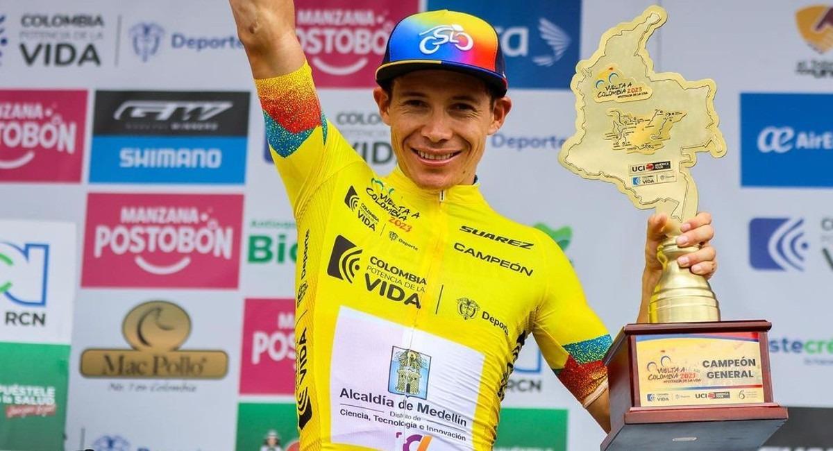 El nacido en Pesca, Boyacá ganó 8 de 9 etapas. Foto: Instagram @miguelsuperlopez