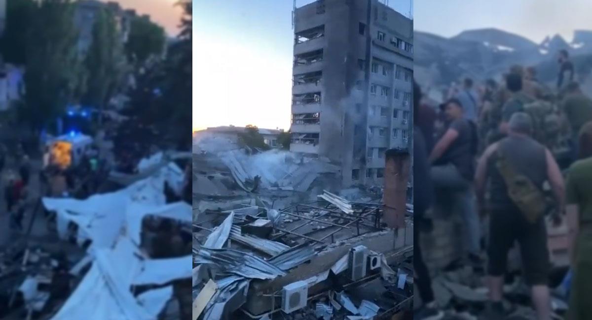 El ataque ruso en Kramatorsk dejó 10 personas fallecidas. Foto: Youtube