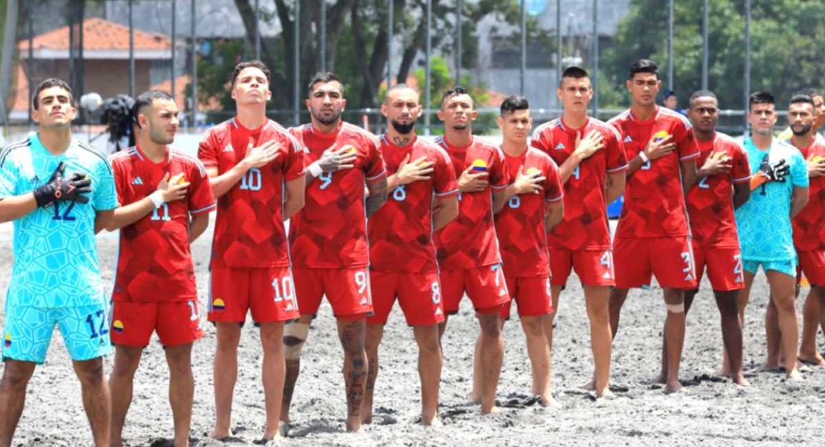 La Selección Colombia de Futbol Playa consigue nueva victoria en los Centroamericanos y del Caribe 2023. Foto: FCF
