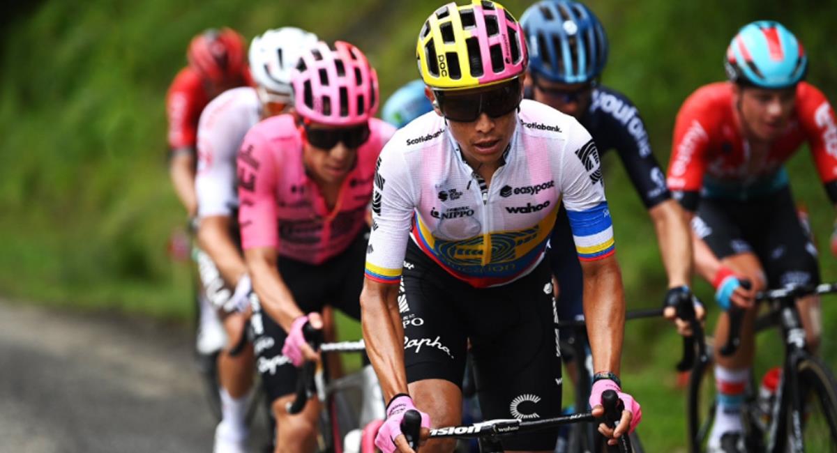 Esteban Chaves fue el mejor colombiano de la etapa 10 del Tour de Francia 2023. Foto: Twitter Camilo Castellanos