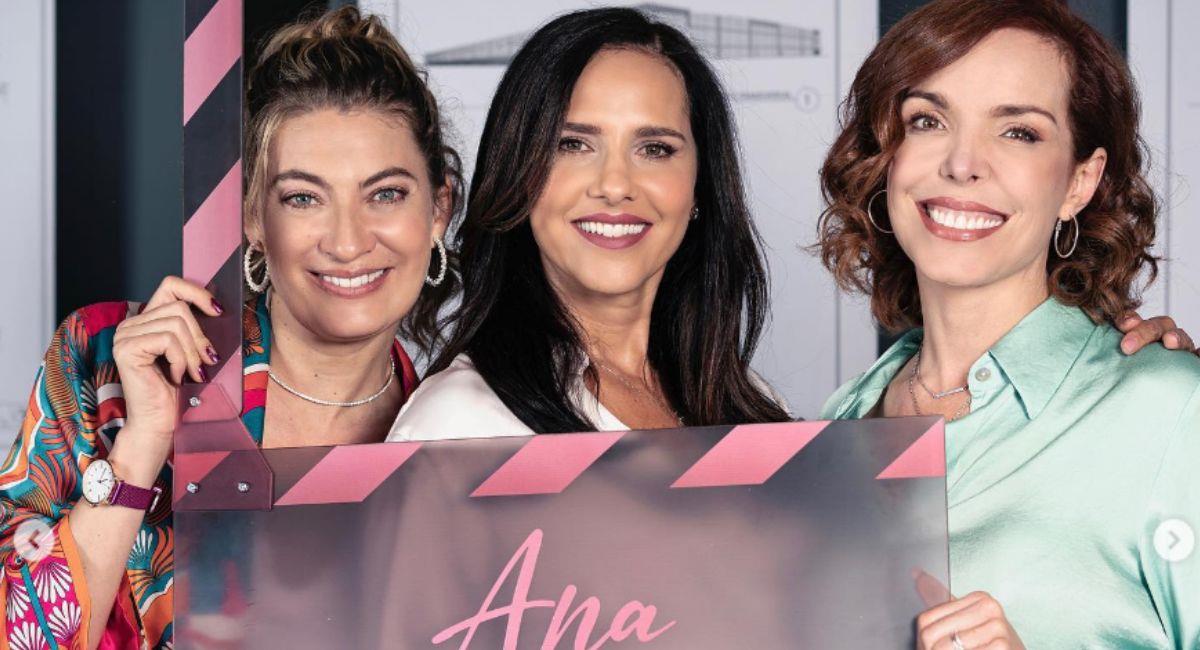 Violeta, Genoveva y Ana, las mujeres de la telenovela. Foto: Instagram @adrianaarango