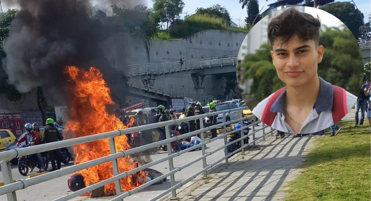 Cámara captó el accidente del motociclista Daniel Ibáñez en Bucaramanga. Foto: Twitter