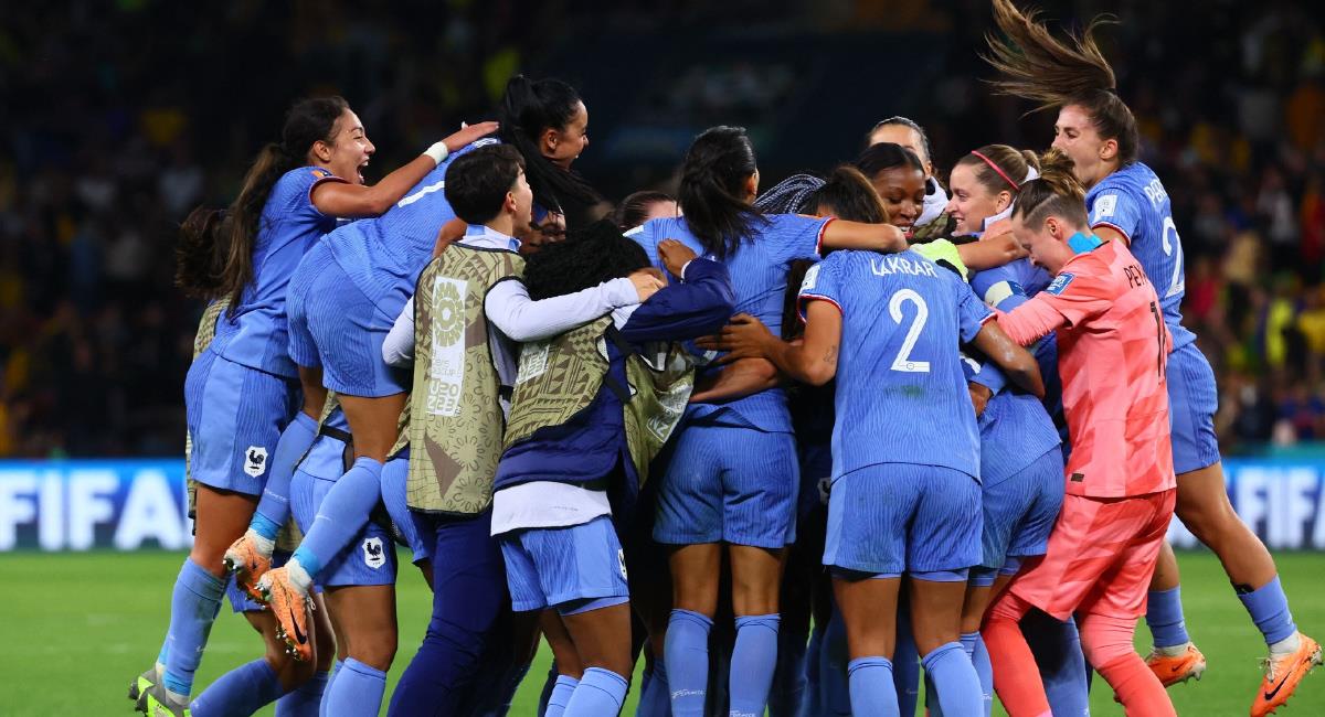 Francia celebra su victoria frente a Brasil. Foto: Facebook FIFA Women's World Cup