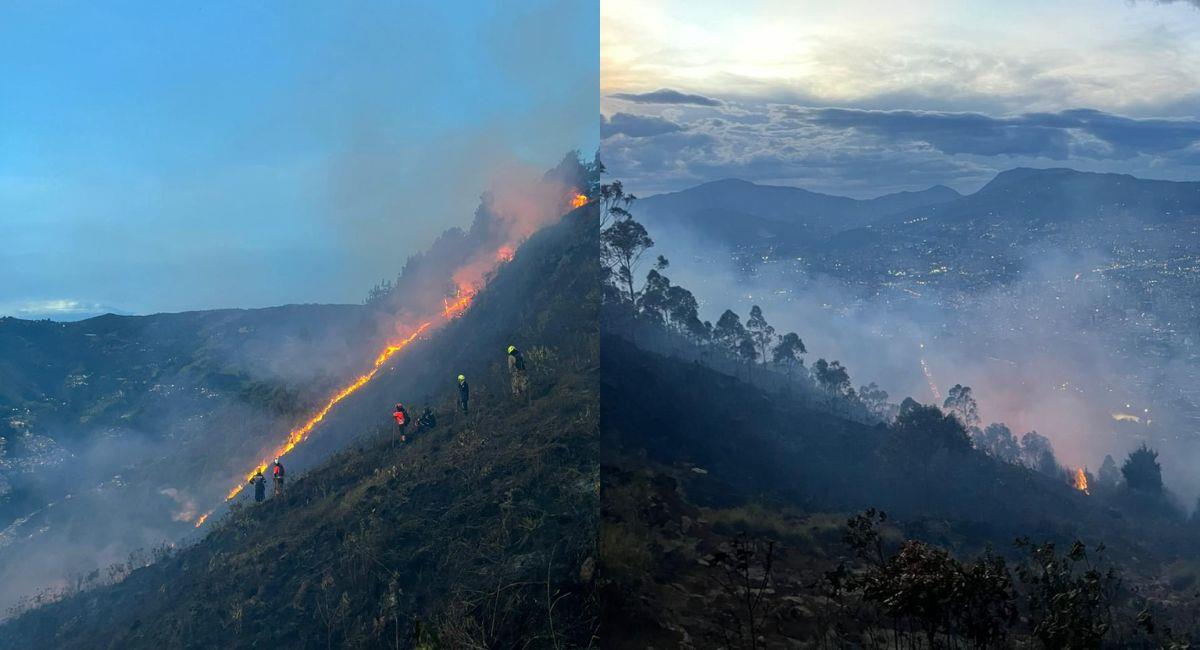 Incendio forestal en Medellín no ha podido ser controlado. Foto: Twitter
