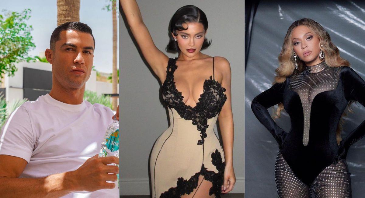 Cristiano Ronaldo, Kylie Jenner y Beyonce. Foto: Instagram @cristiano @kyliejenner @beyonce