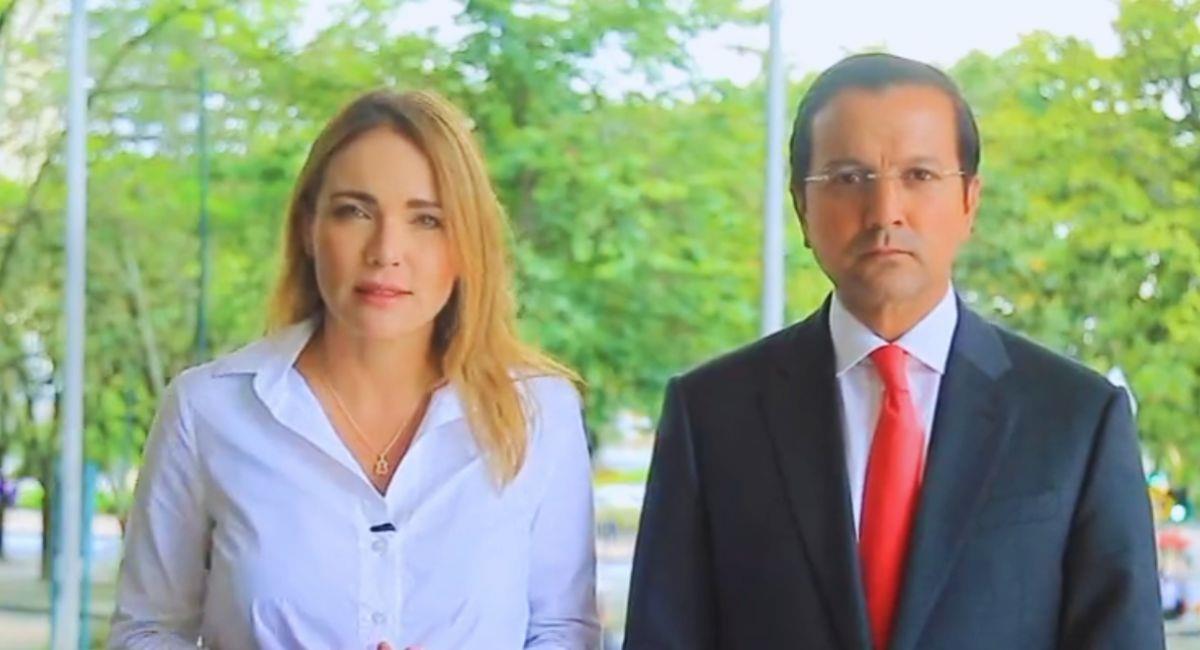 El senador David Luna y la representante Carolina Arbeláez hablaron este jueves en TV nacional. Foto: Twitter @PCambioRadical