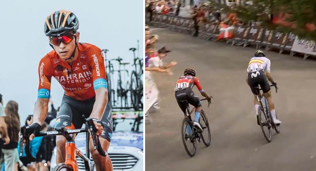 Así fue la llegada de Santiago Buitrago en la cuarta etapa de la Vuelta a Burgos 2023. Foto: Instagram Butrago / X: Mazaciclismo