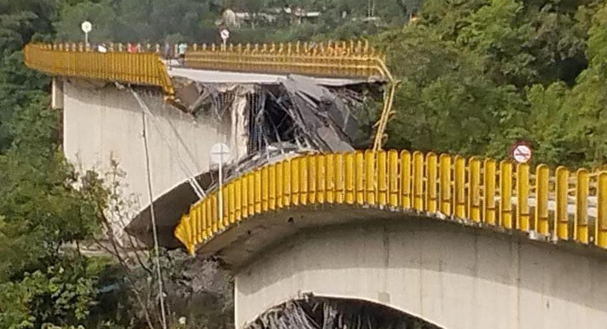El Puente Los Grillos en Pajarito Boyacá costó más de 17 mil millones de pesos. Foto: Twitter @HhSogamoso
