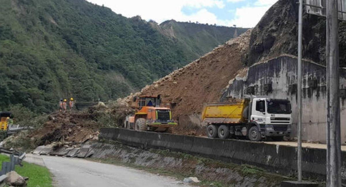 Puntos críticos del corredor vial Bogotá – Villavicencio tras deslizamientos. Foto: mintransporte.gov.co